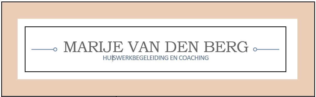 Marije van den Berg Huiswerkbegeleiding en coaching